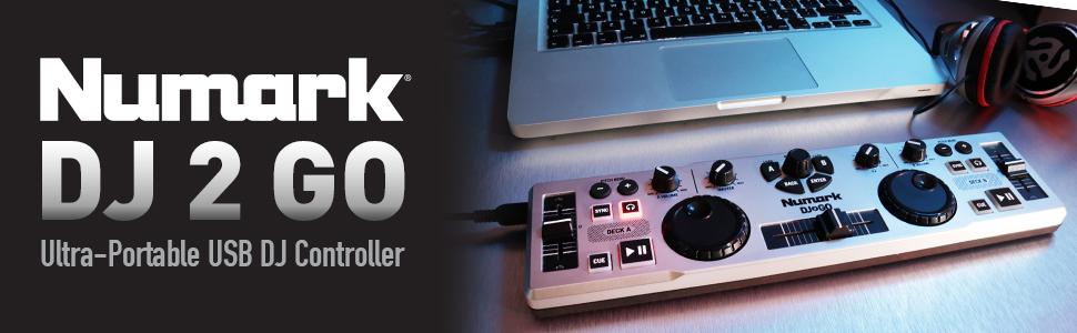 numark dj 2 go ultra-portable usb dj controller for mac or pc